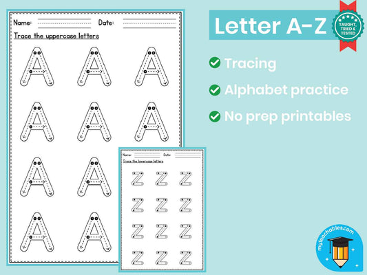 Alphabet Tracing Worksheets | Large Print Pen Control Practice