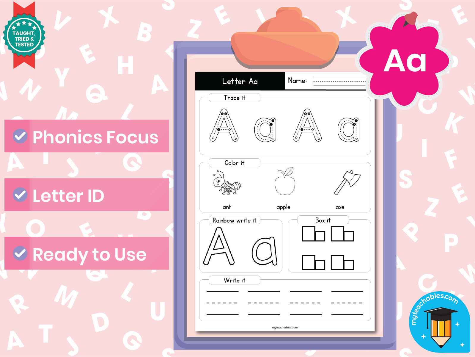 Letter Mastery Worksheets | A–Z Handwriting Practice Pack