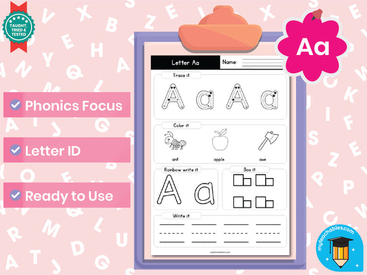 Letter Mastery A–Z | One-Letter-Per-Page Skill Builder