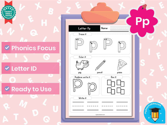 Letter Mastery Worksheets | A–Z Handwriting Practice Pack