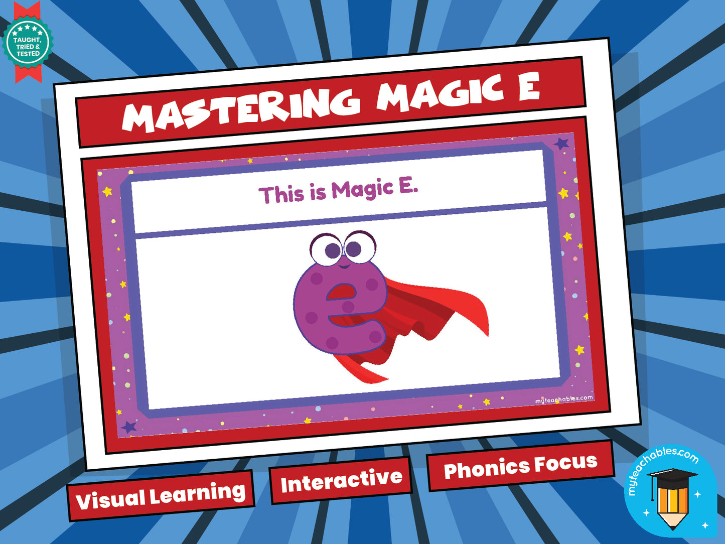 Magic E Interactive Superhero Bundle | Long Vowel A, I, O & U