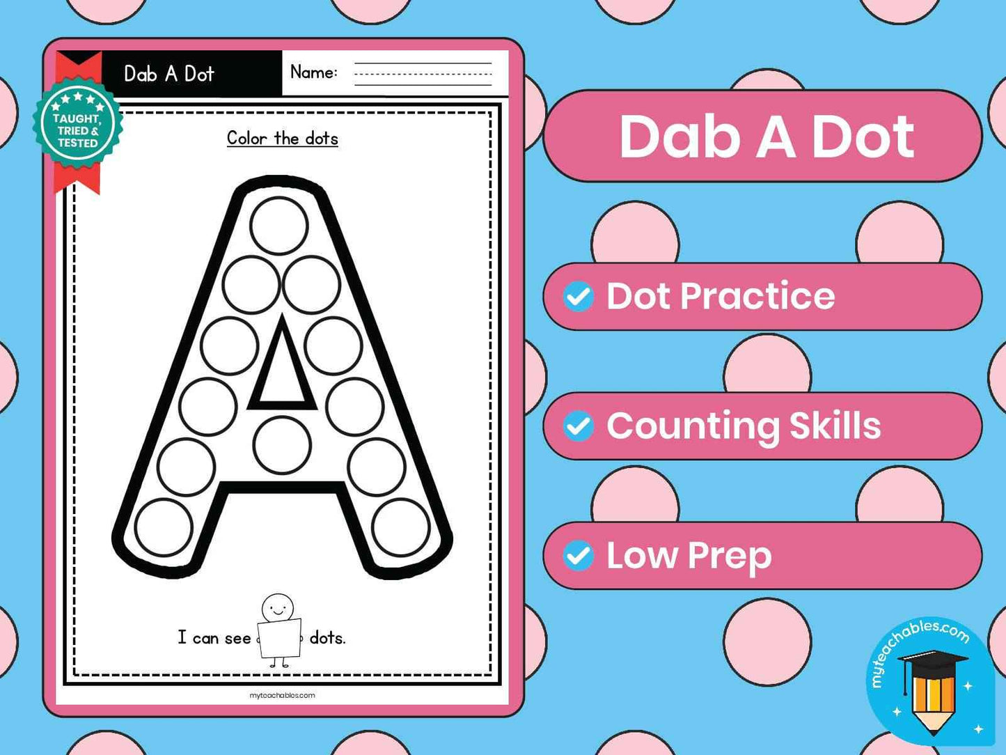 Dab a Dot Alphabet Worksheets A–Z | Uppercase Letter Practice