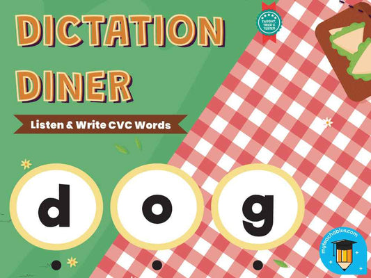 Dictation Diner Bundle | Listen & Write Short Vowel CVC Words