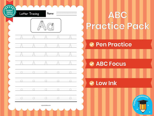 Alphabet Handwriting Worksheets A–Z | Upper & Lowercase Tracing Pack