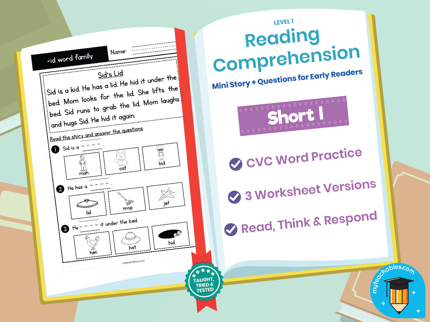 CVC Short I Word Families | Reading Comprehension Bundle