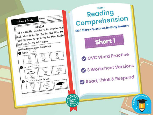 CVC Short I Word Families | Reading Comprehension Bundle