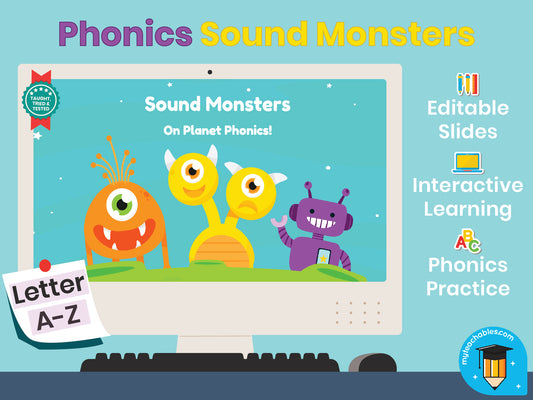 Sound Monsters A–Z | Interactive Phonics PowerPoint Adventure