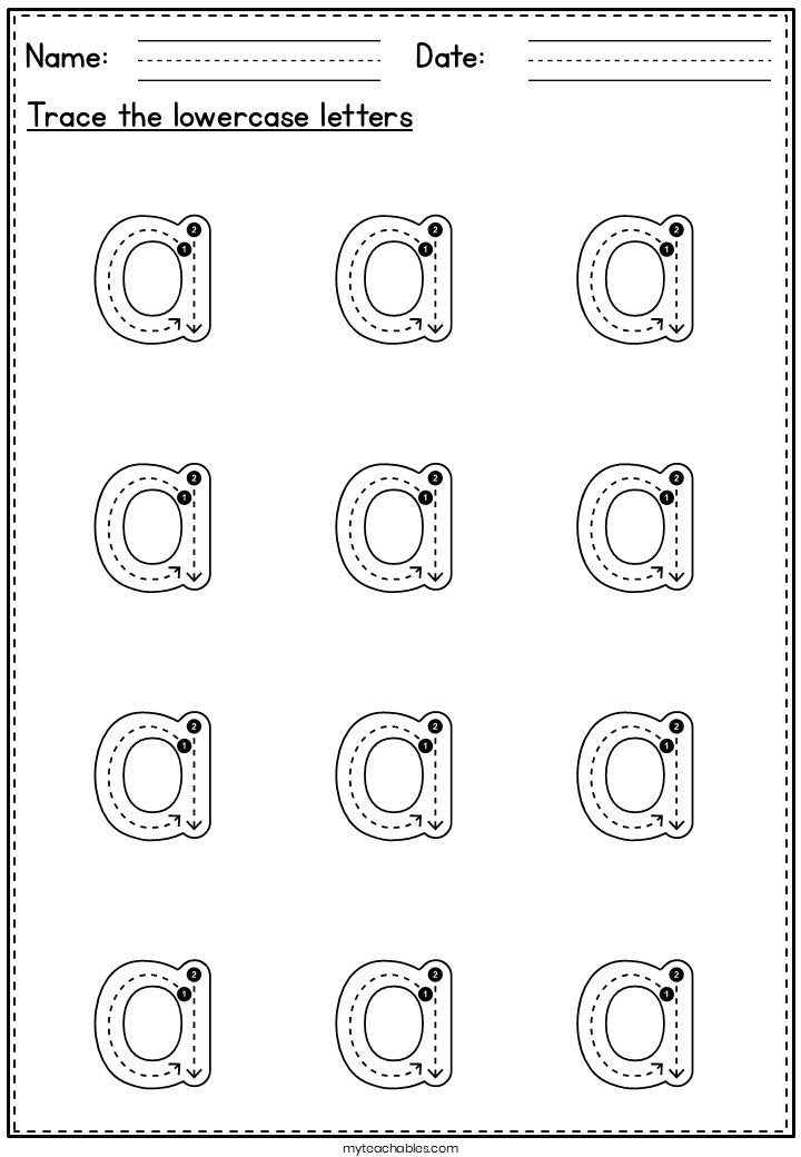 Alphabet Tracing A–Z | Large Print Pen Control Worksheets