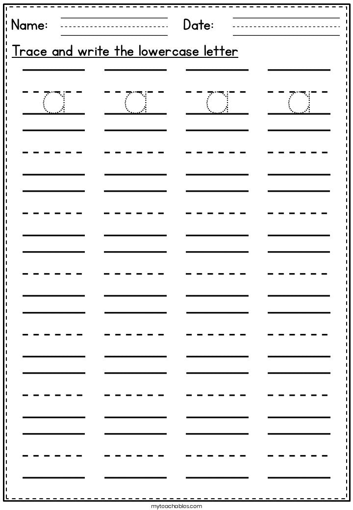 Letter Formation A–Z | Tracing + Independent Writing Pack